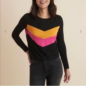 Chevron Longsleeve Tee / Top (Black)